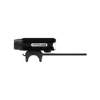 Lezyne DECA StVZO 1200 FRONT LED bike light in side view, featuring a secure mounting strap for a stable and adjustable handlebar fit on every road bike.