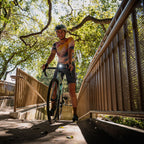 Cyclist riding a road bike with the Lezyne KTV Drive Pro 400+ Front light mounted