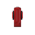 Lezyne Strip+ StVZO Rear light, black housing, front view.