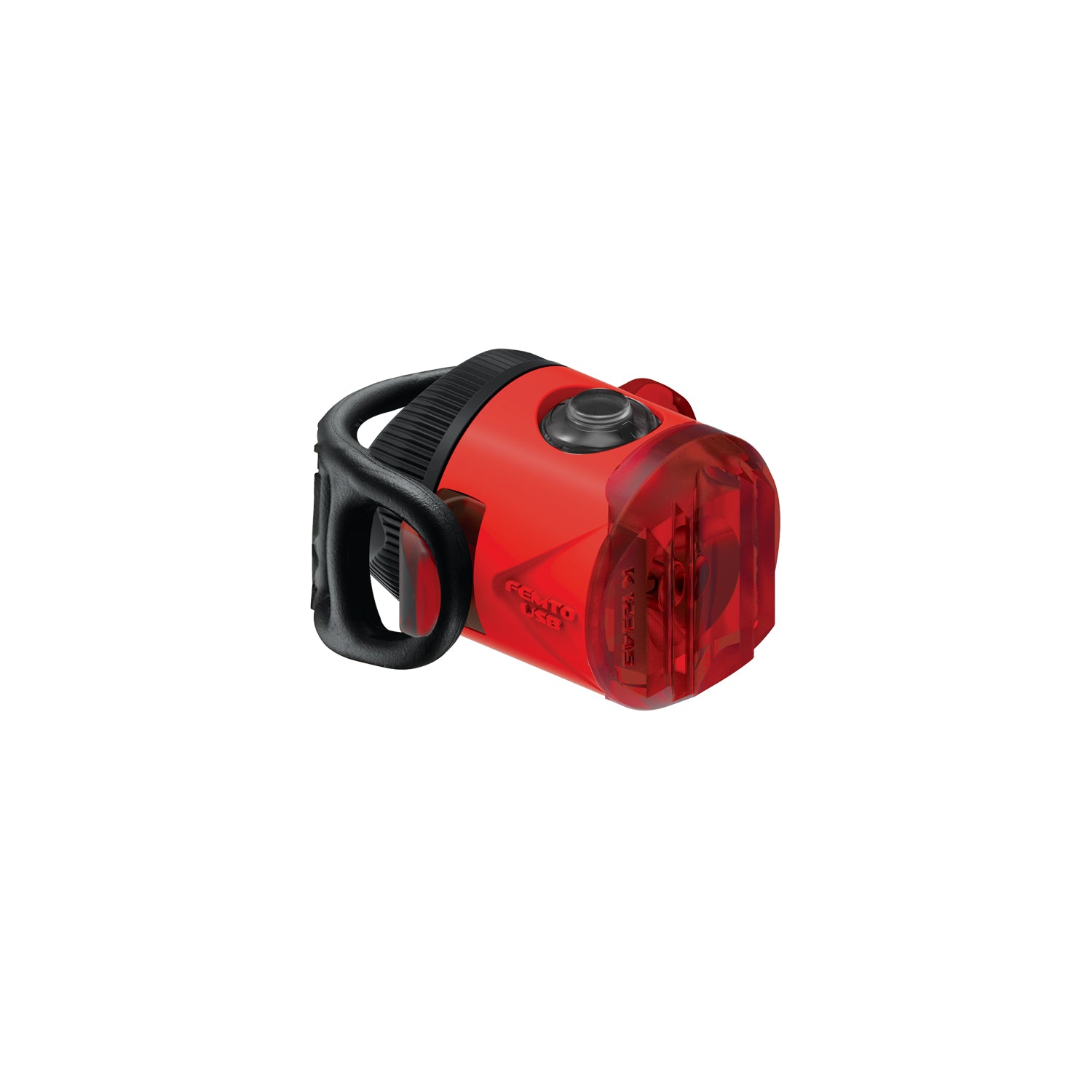 Lezyne FEMTO USB C StVZO REAR LED rear bike light in a sleek red body design, combining lightweight durability with a StVZO-optimized beam for urban cycling.