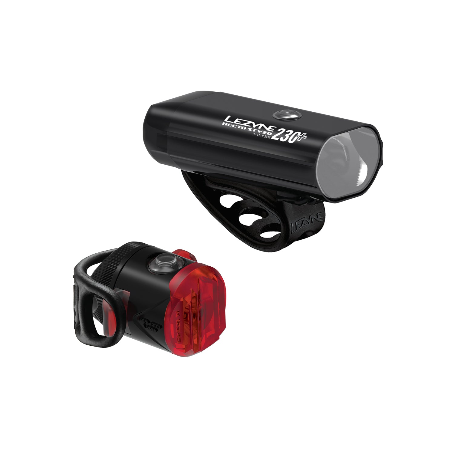 Lezyne HECTO StVZO 230+ FRONT & FEMTO USB-C REAR StVZO bike light set with StVZO compliance, USB-C charging, IPX7 waterproofing, and compact design. Perfect for commuters and urban cyclists.