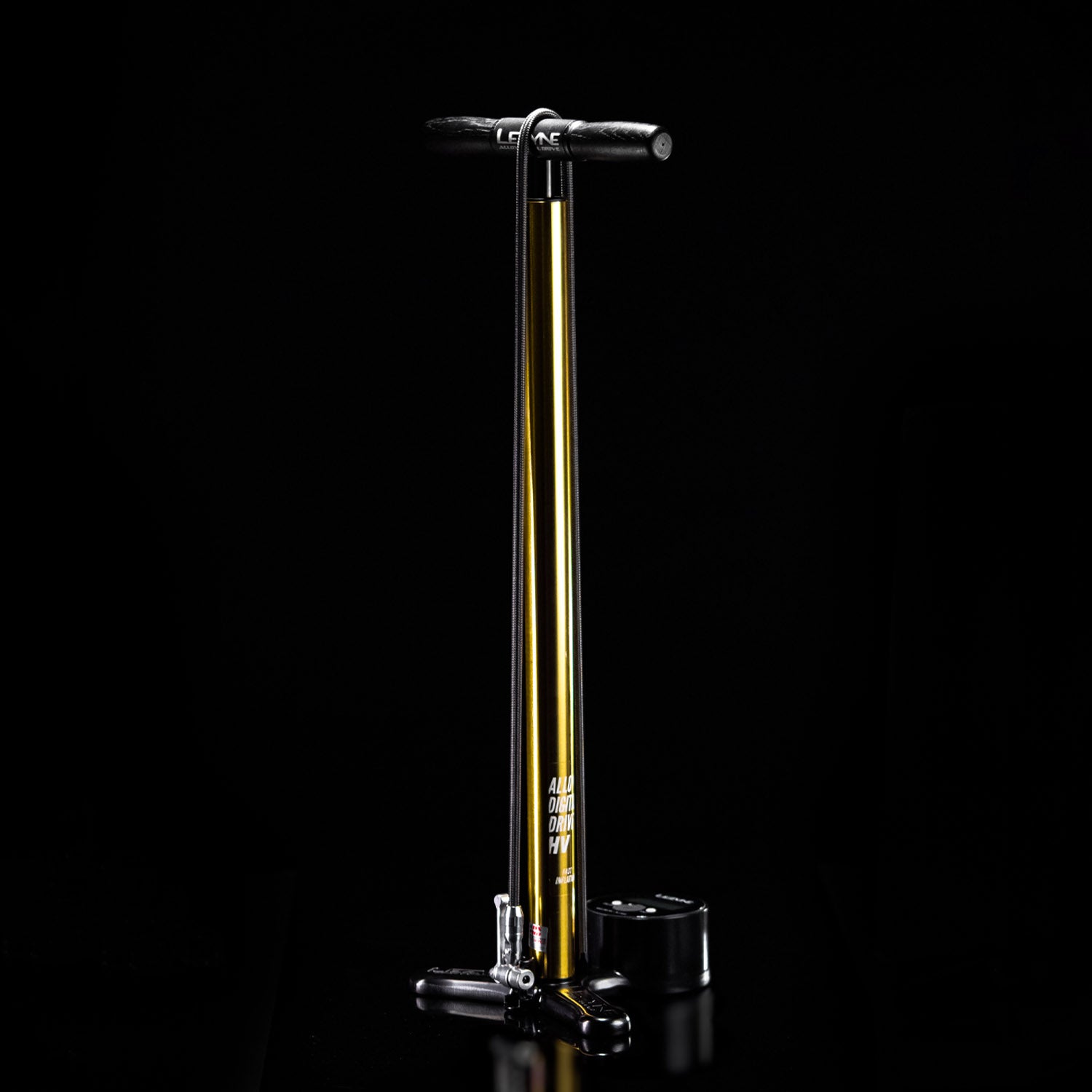 18k Gold Plated High Volume Digital Floor Pump with Presta Pro head