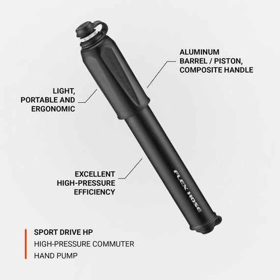 Lezyne Sport Drive HP is light, efficient and portable.