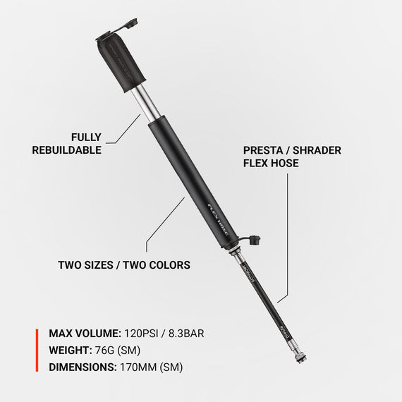 Lezyne Sport Drive HP high pressure bike hand pump is presta and shrader compatible.