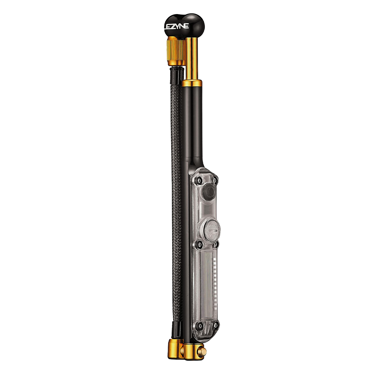 Lezyne Digital Shock Drive compact digital shock pump for MTB suspension with precise built-in gauge.