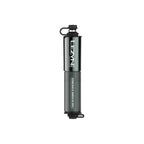 Lezyne Pocket Drive HV. Compact high volume hand pump standing upright in lite grey.