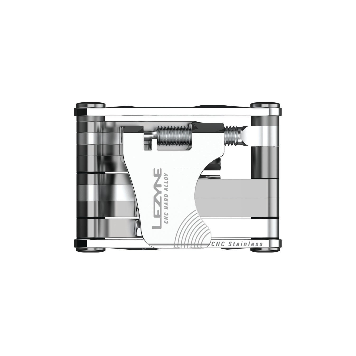 SV Pro Tool by Lezyne, combining rugged stainless steel with lightweight aluminum for flawless bike maintenance.