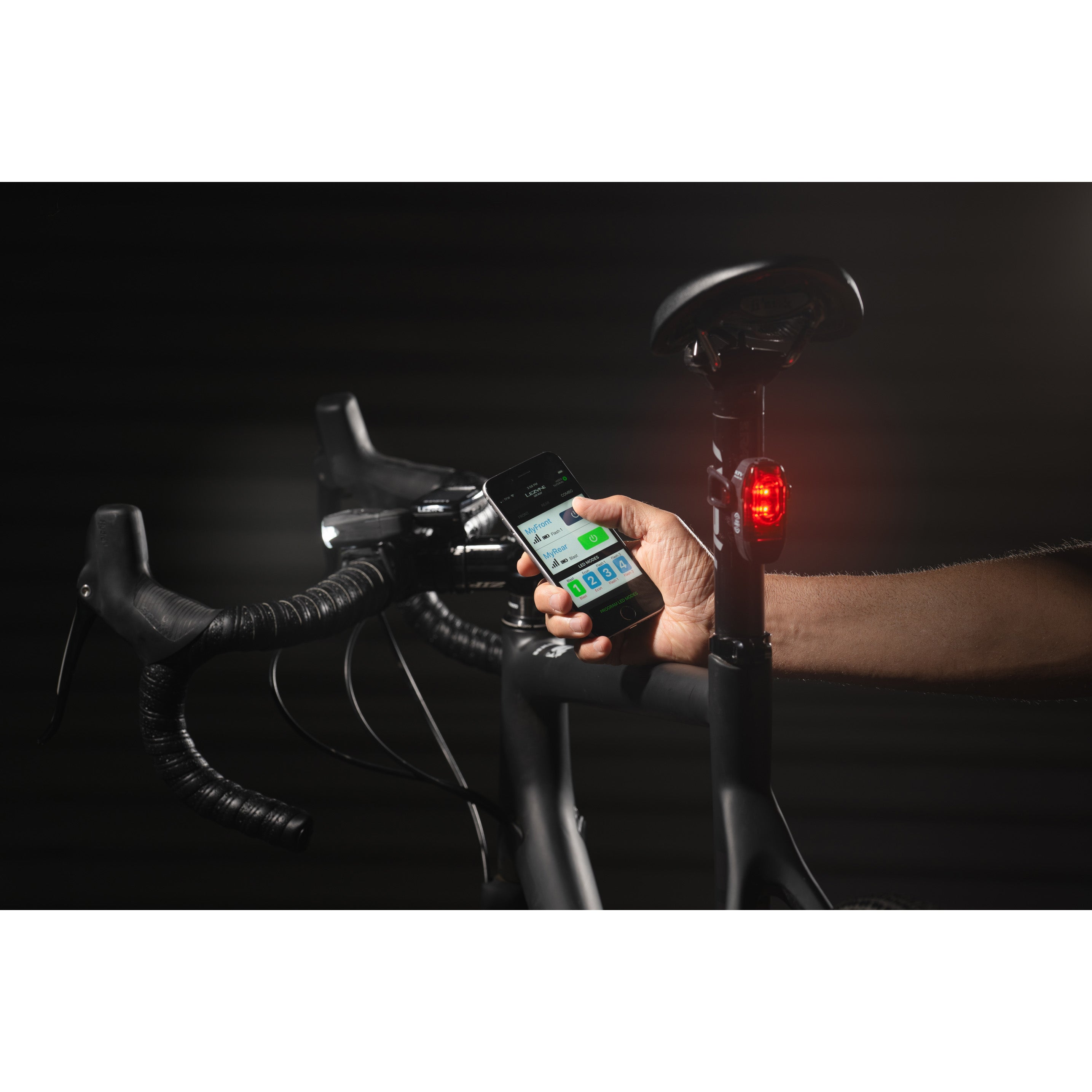 featuring Lezyne's smart connectivity with KTV Drive front bike light and KTV Drive Pro Smart rear bike light.