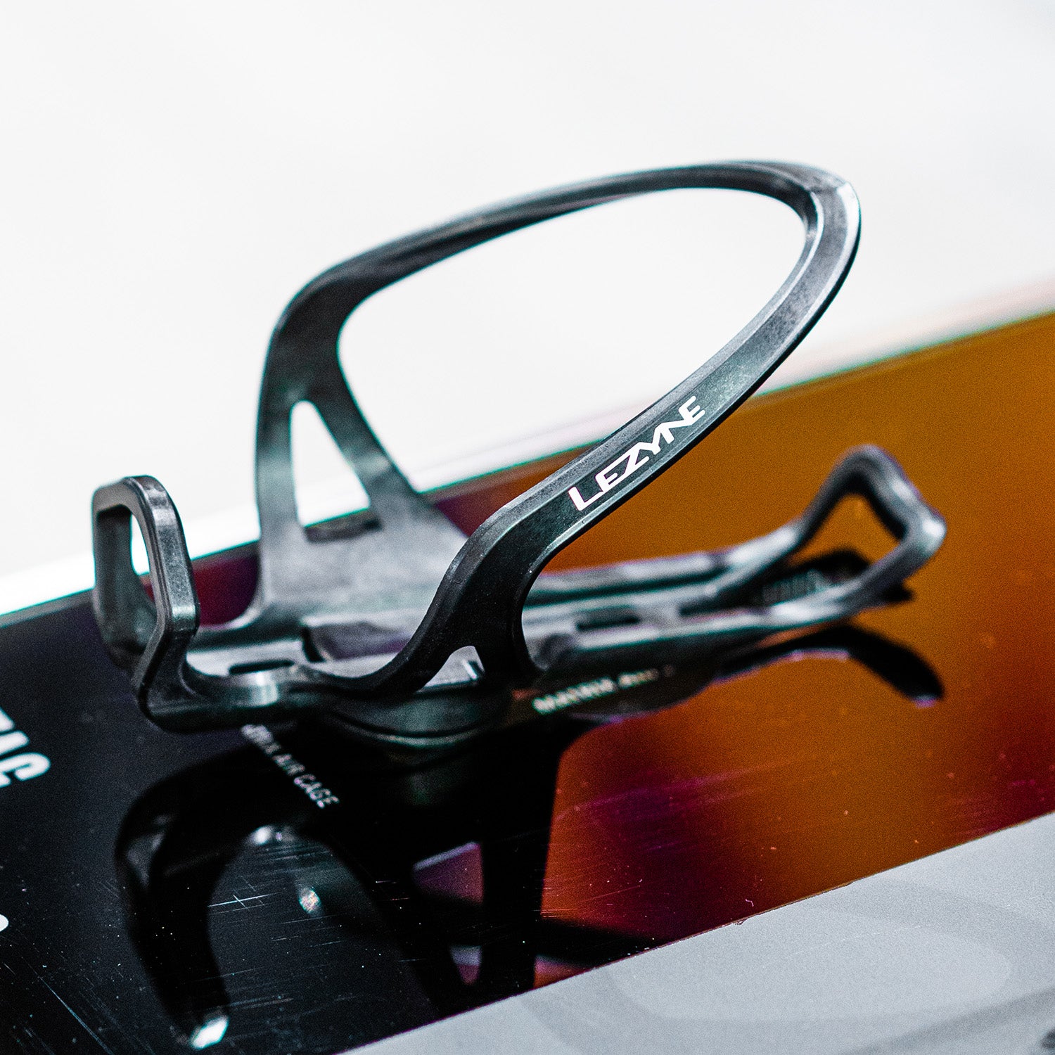 Lezyne Matrix Air Cage conceals an Apple Air Tag within the bottle cage. 