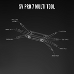 Stylish and durable SV Pro Tool by Lezyne, perfect for road and mountain biking adventures requiring quick fixes.